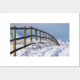 Fence Line in Winter. Posters and Art